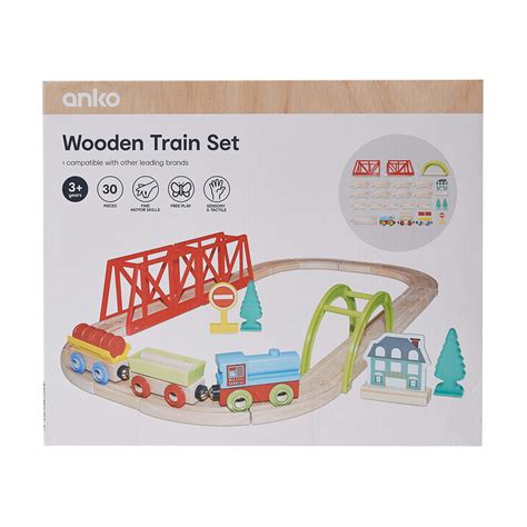 wooden train set target|wooden train set kmart.